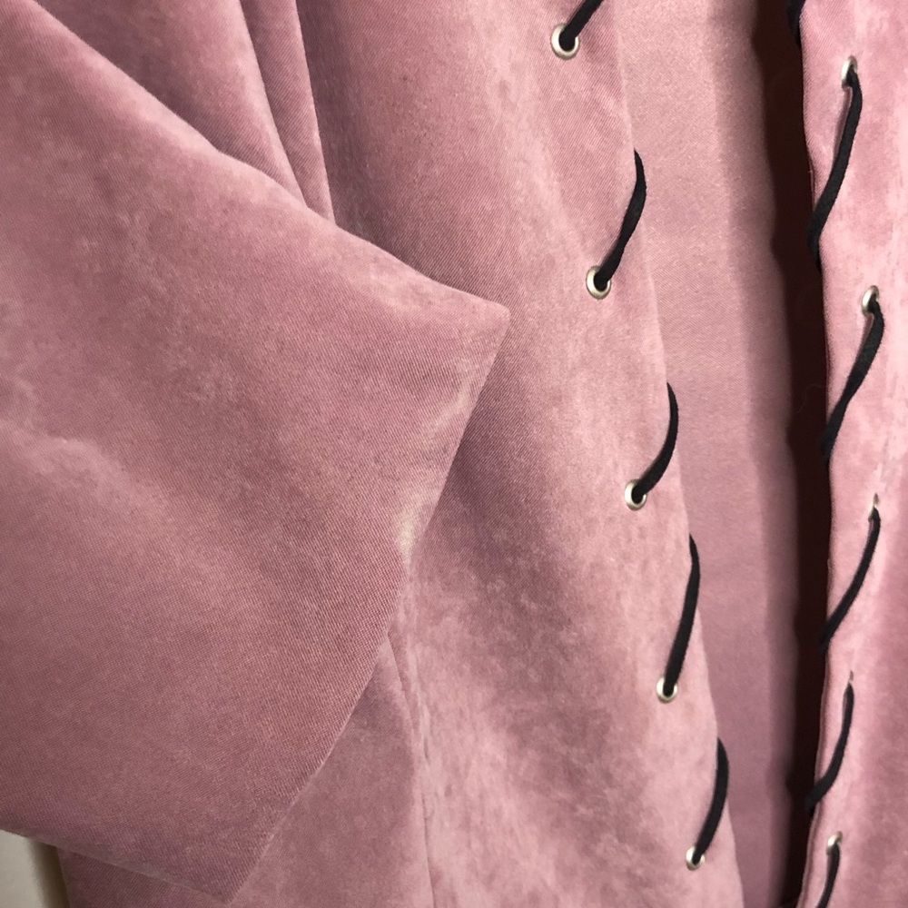 Vintage Lilac Blazer with Lace Up Trim BOGO ANY OFFER - Picture 3 of 7